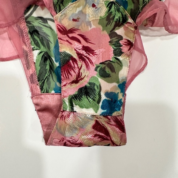 Vintage Victoria’s Secret Floral Bodysuit Lingerie Petite XS/S Button Crotch - Picture 2 of 10